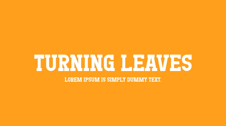 TURNING LEAVES Font