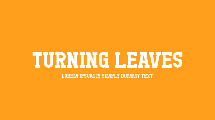 TURNING LEAVES Font