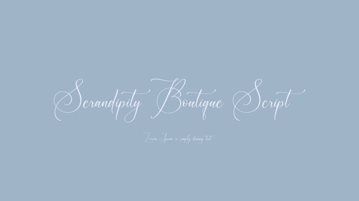 Serandipity Boutique Script Font Family