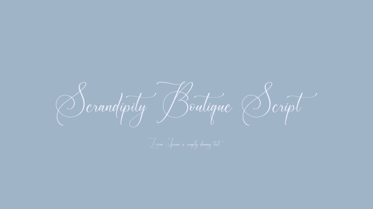 Serandipity Boutique Script Font Family