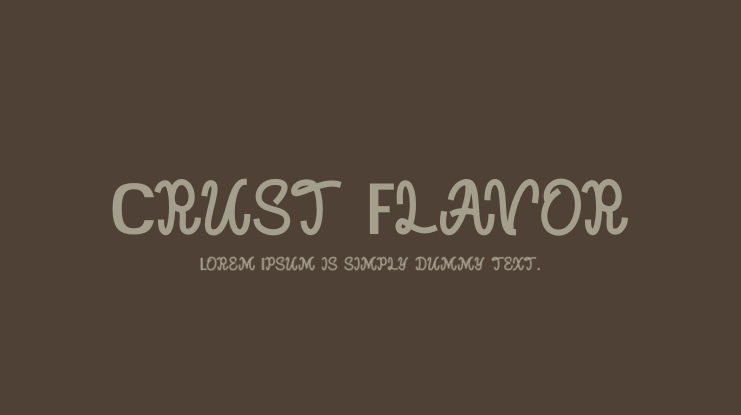 Crust Flavor Font