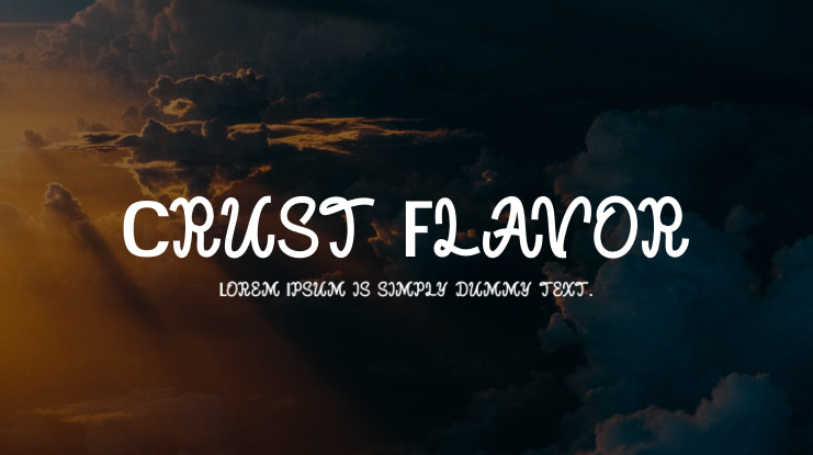 Crust Flavor Font