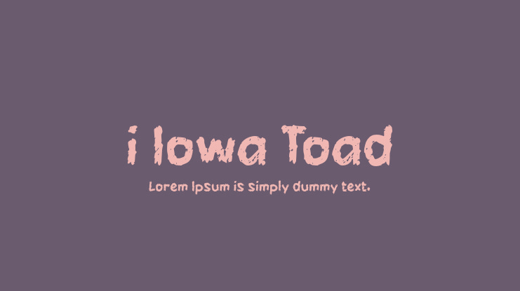 i Iowa Toad Font