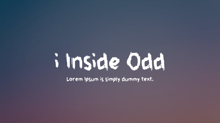 i Inside Odd Font