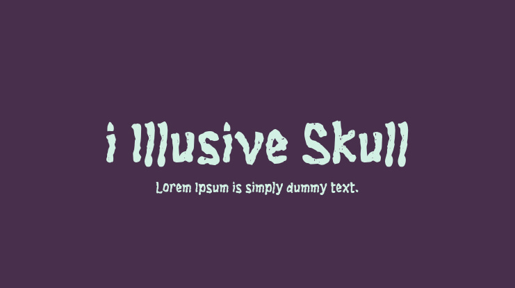 i Illusive Skull Font