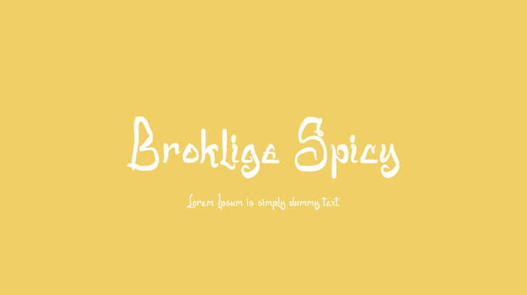 Broklige Spicy Font