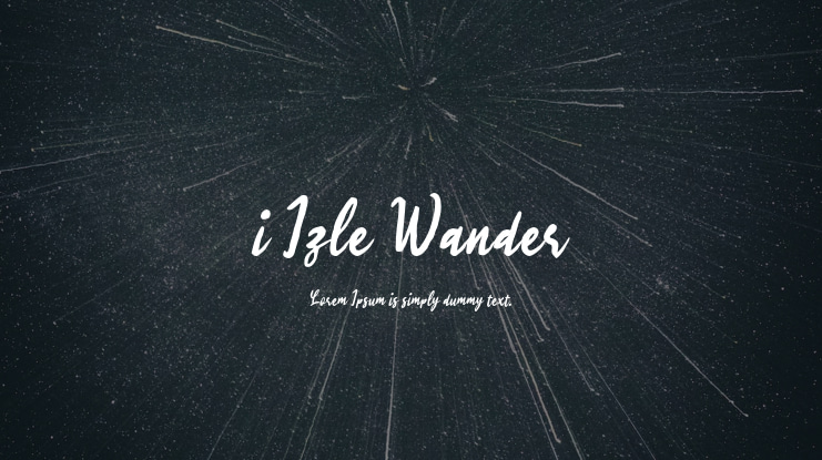 i Izle Wander Font