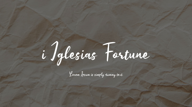 i Iglesias Fortune Font
