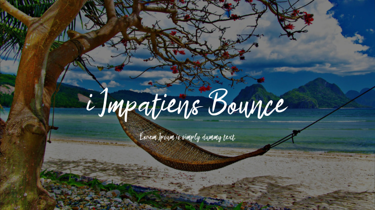 i Impatiens Bounce Font