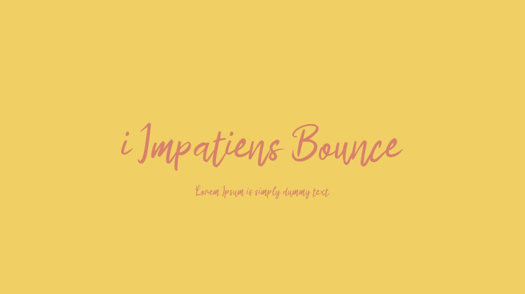 i Impatiens Bounce Font