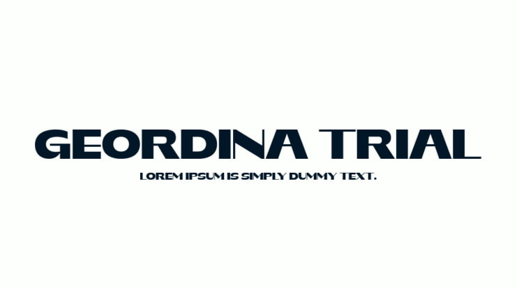 GEORDINA Trial Font