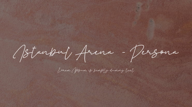Istanbul Arena  - Persona Font