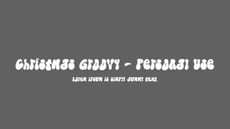 Christmas Groovy - Personal Use Font
