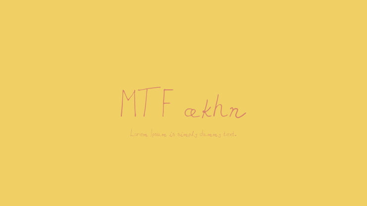 MTF akhn Font
