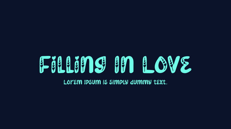 Filling In Love Font