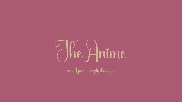 The Anime Font