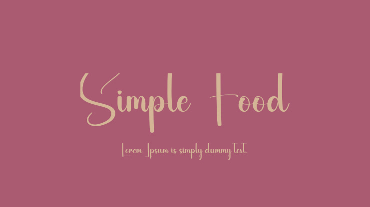 Simple Food Font