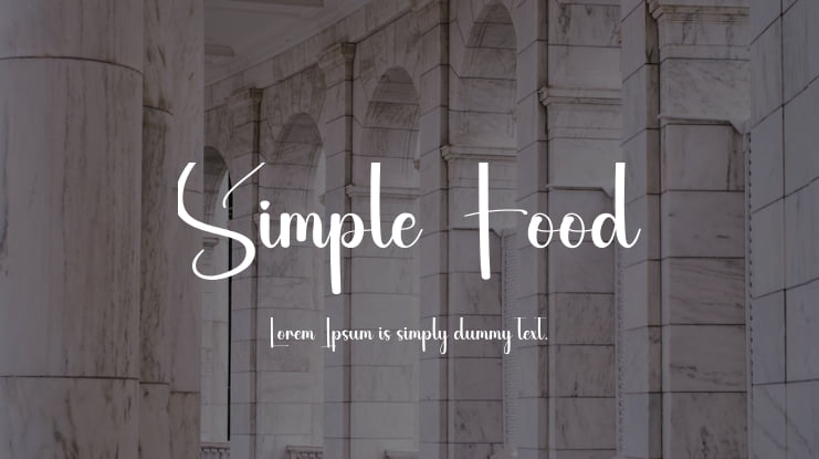Simple Food Font