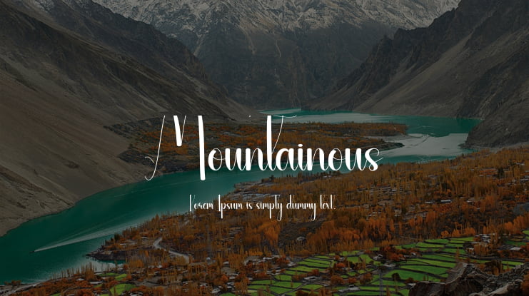 Mountainous Font