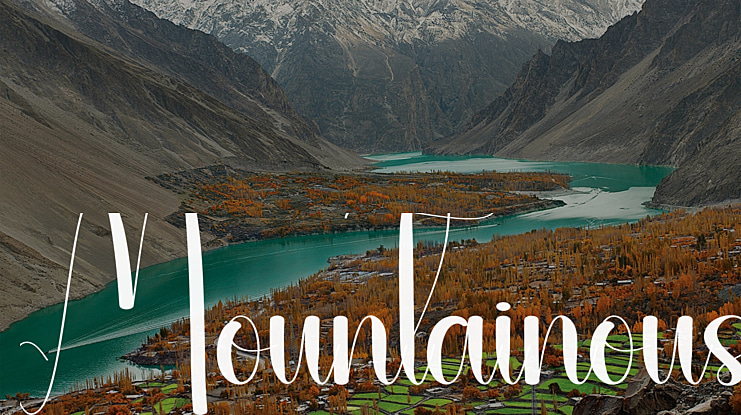 Mountainous Font