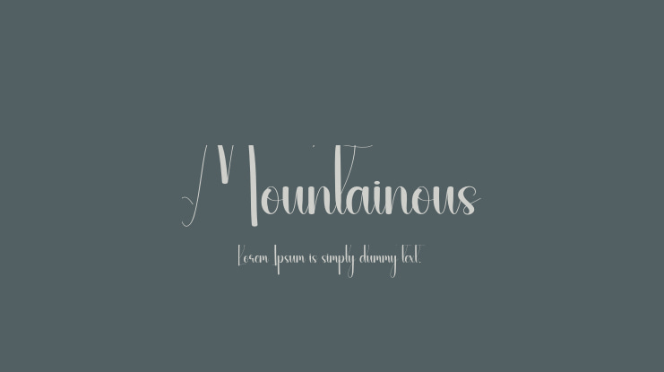 Mountainous Font