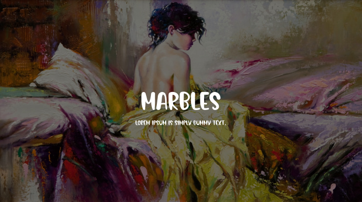 Marbles Font