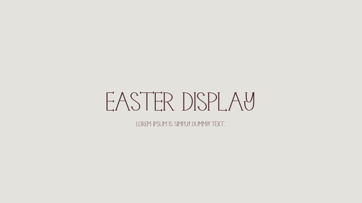 Easter Display Font