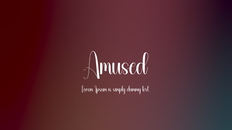 Amused Font