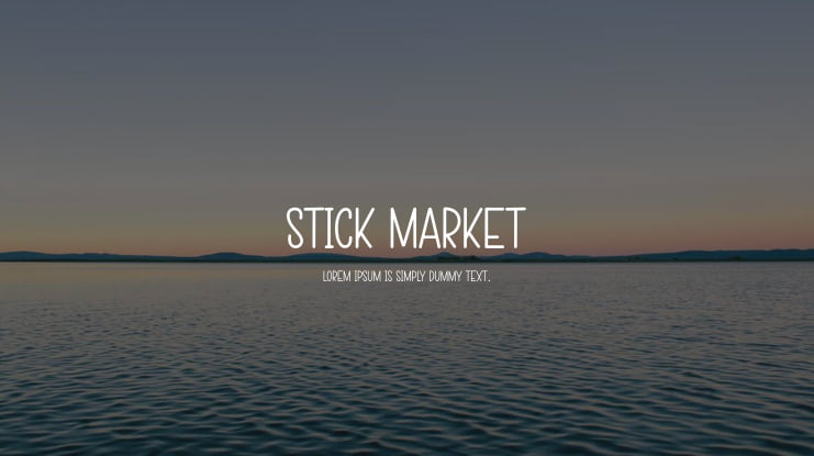 Stick Market Font