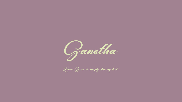 Ganetha Font