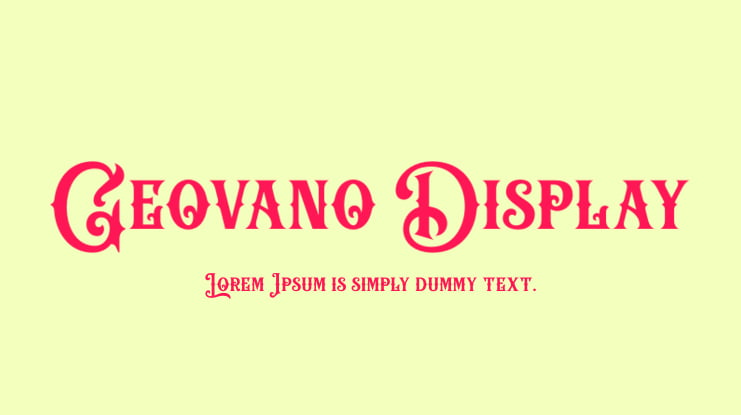 Geovano Display Font