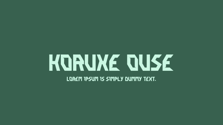 KORUXE OUSE Font