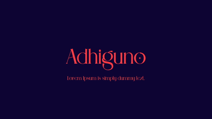 Adhiguno Font