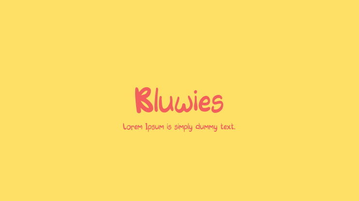 Bluwies Font