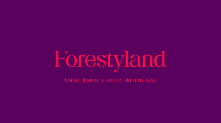 Forestyland Font Family