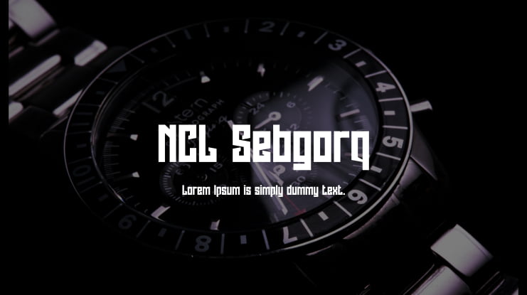 NCL Sebgorq Font