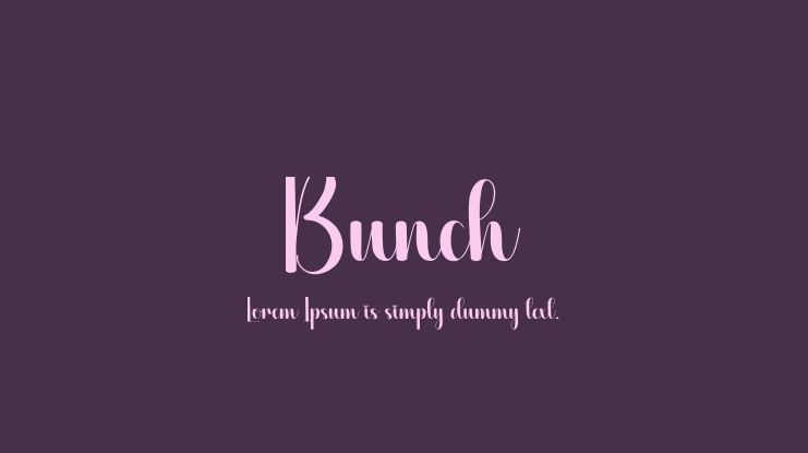 Bunch Font