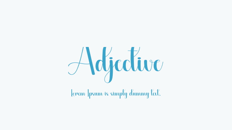 Adjective Font