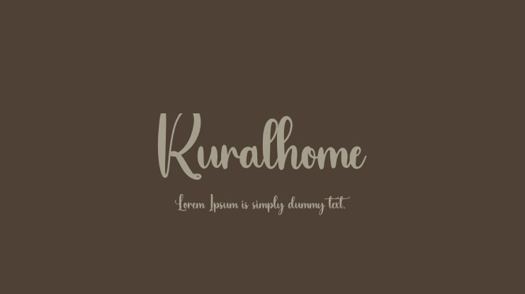 Ruralhome Font