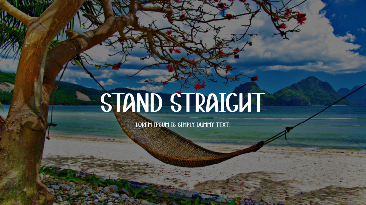 Stand Straight Font