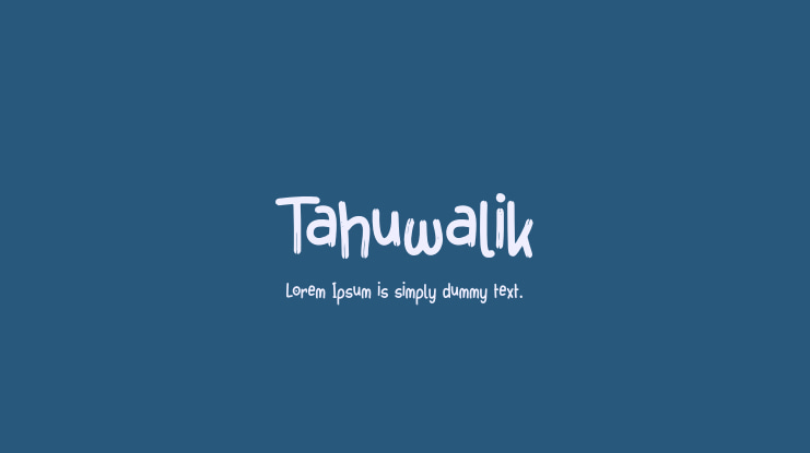 Tahuwalik Font