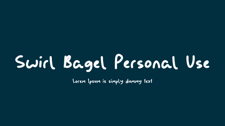 Swirl Bagel Personal Use Font