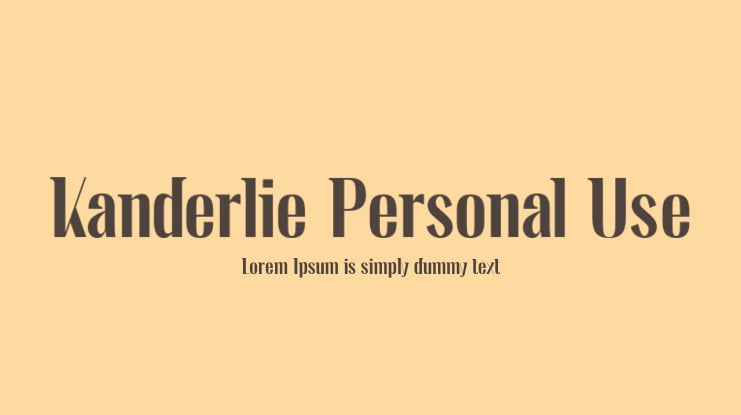 Kanderlie Personal Use Font