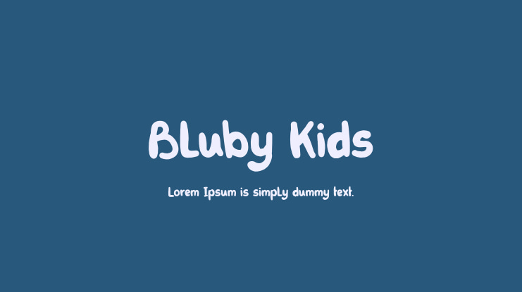 Bluby Kids Font