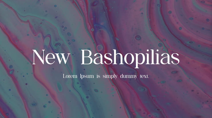 New Bashopilias Font Family