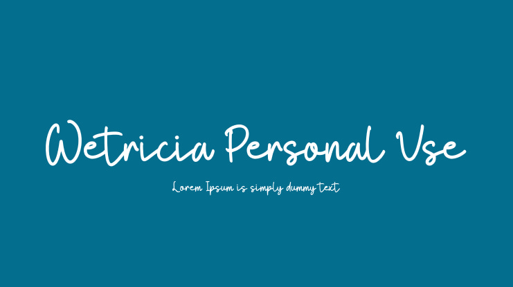 Wetricia Personal Use Font