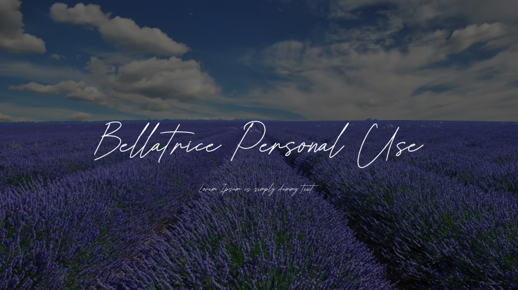 Bellatrice Personal Use Font