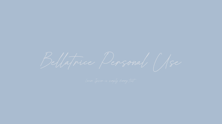 Bellatrice Personal Use Font