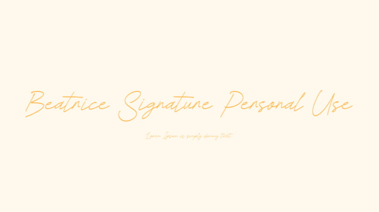 Beatrice Signature Personal Use Font
