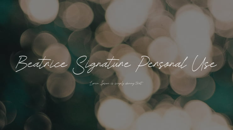 Beatrice Signature Personal Use Font